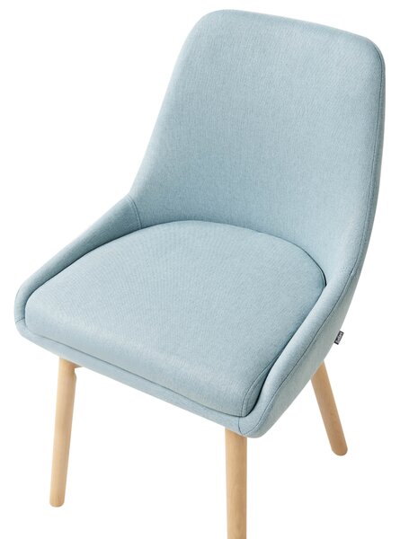 Sada 2 jídelních židlí MELFORT Tkanina Světle modrá