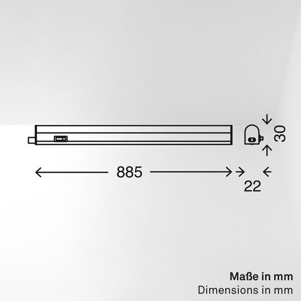 BRILO 2379-106 LED skříňkové svítidlo 87,3 cm 10W 1100lm bílé - BRILO
