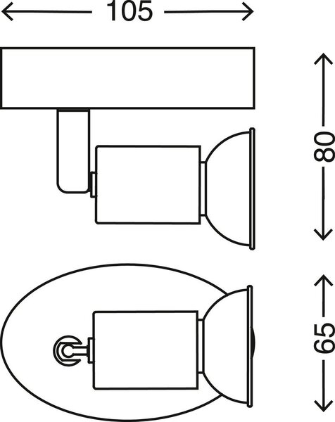 BRI 2767-016 Bodové svítidlo 10,5 cm 1xGU10 3W 250lm bílé - BRILONER