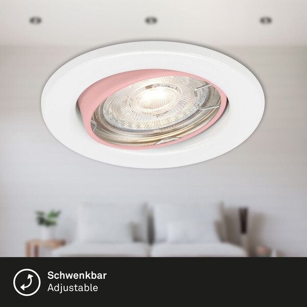 BRILO 7050036 3ks sada LED vestavné svítidlo, pr. 8,6 cm, 5 W, bílé (starý kód: BRILO 7050-036) - BRILO