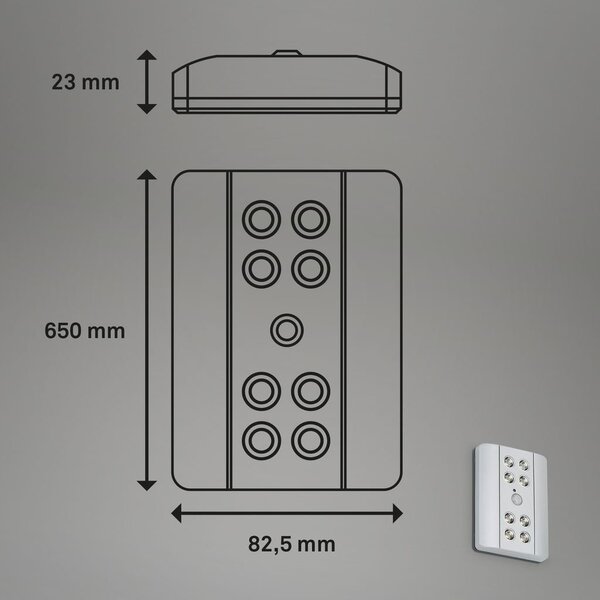 BRI 2255-081 LED Lero Indoor 11,6 cm 8x0,08W 7lm stříbrná - BRILONER