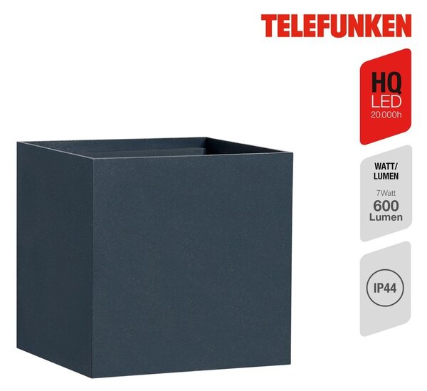 TF 303405TF TELEFUNKEN LED venkovní svítidlo 11 cm 2x7W 600lm antracit - BRILONER