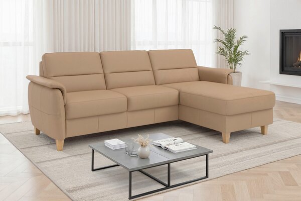 ROHOVÁ SEDAČKA, kůže, cappuccino Sit & More - Sedací soupravy, Online Only