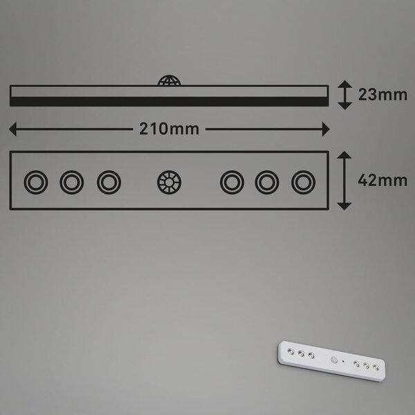 BRI 2268-061 LED Lero Indoor 21 cm 6x0,08W 5lm titan - BRILONER