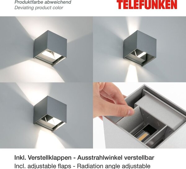 TF 303405TF TELEFUNKEN LED venkovní svítidlo 11 cm 2x7W 600lm antracit - BRILONER