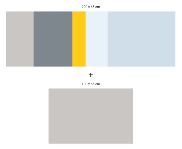 FUGU Ochrana zdi za postel - barevná paleta FBK-01 Varianta ochrany zdi: Delší strana postele 200x65 cm