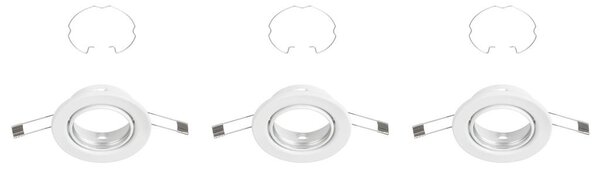 BRI 7110036 3ks sada vestavné svítidlo, pr. 8,6 cm, bílé (starý kód: BRI 7110-036) - BRILONER