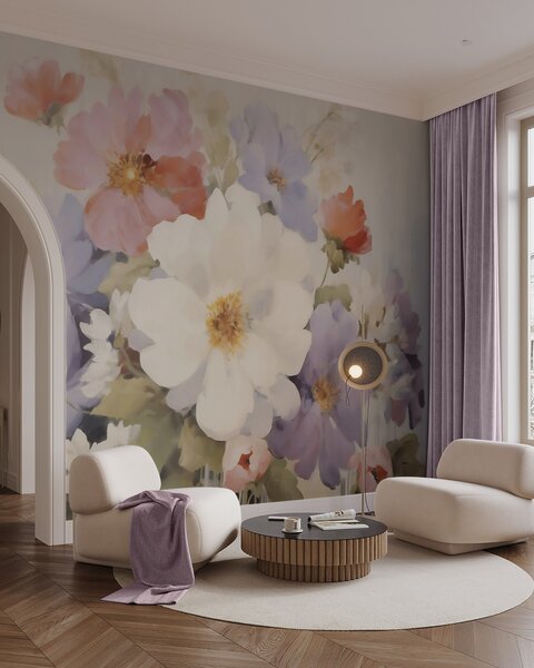 Fototapety Abstraktní květiny, Fototapety květiny, w05850 : uwalls.cz