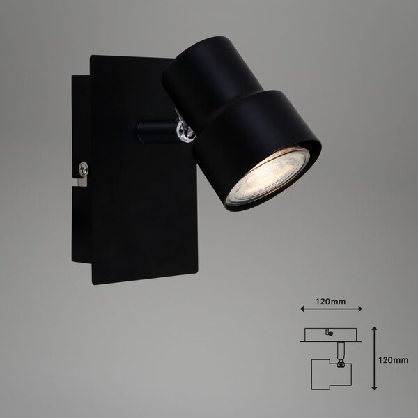 BRI 2861015 Bodové svítidlo 12 cm 1xGU10 5W 460lm černá (starý kód: BRI 2861-015) - BRILONER
