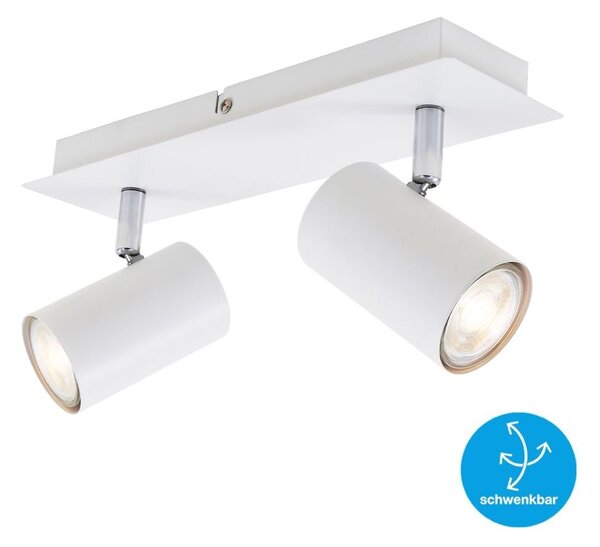 BRILO 2857026 Bodové svítidlo 29 cm 2xGU10 40W bílé (starý kód: BRILO 2857-026) - BRILO