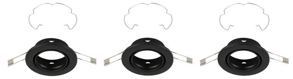 BRI 7110-035 3ks sada LED vestavné svítidlo, pr. 8,6 cm, černá - BRILONER