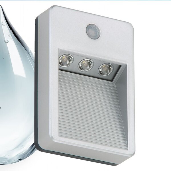 BRI 2278031 LED venkovní svítidlo s čidlem 12,6 cm 3x0,06W 5lm titan (starý kód: BRI 2278-031) - BRILONER