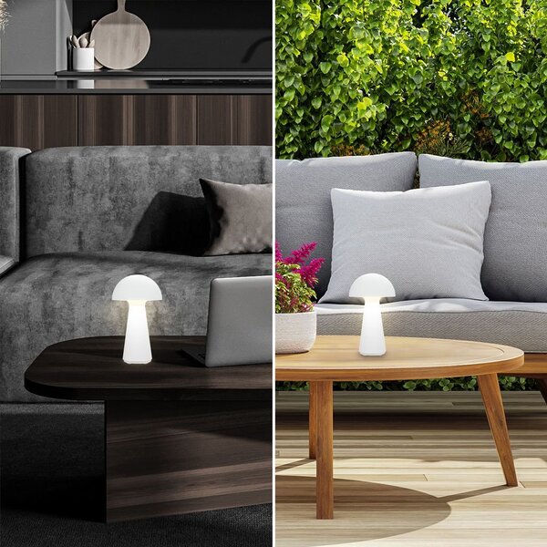BRILO 7421016 LED nabíjecí stolní lampa 28 cm 2,6W 300lm bílé - BRILO