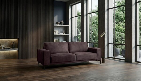 Hnědá pohovka z imitace kůže 224 cm Copenhagen – Scandic