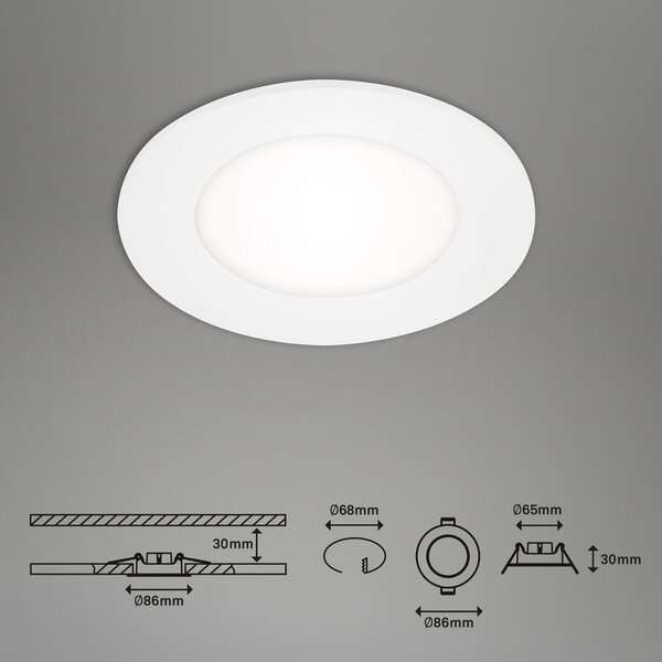 BRI 7125-436 AKCE - 3ks sada LED vestavná svítidla pr. 8,6 cm 3x 3W bílé - BRILONER