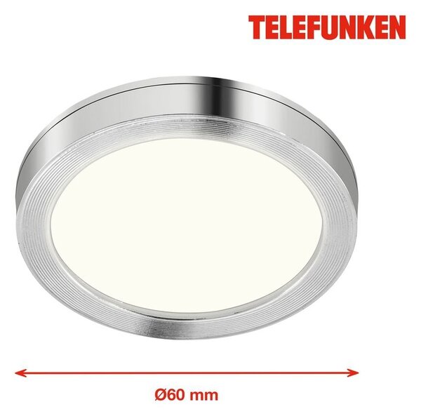 TF 205009TF TELEFUNKEN 3ks sada skříňkové svítidlo, pr. 6 cm, 1,8 W, 170 lm, hliník - BRILONER