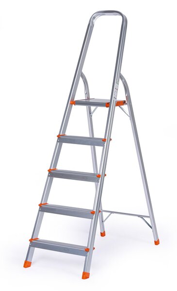 Jednostranné hliníkové schůdky, 1x5 stupňů, výška 1,05 m