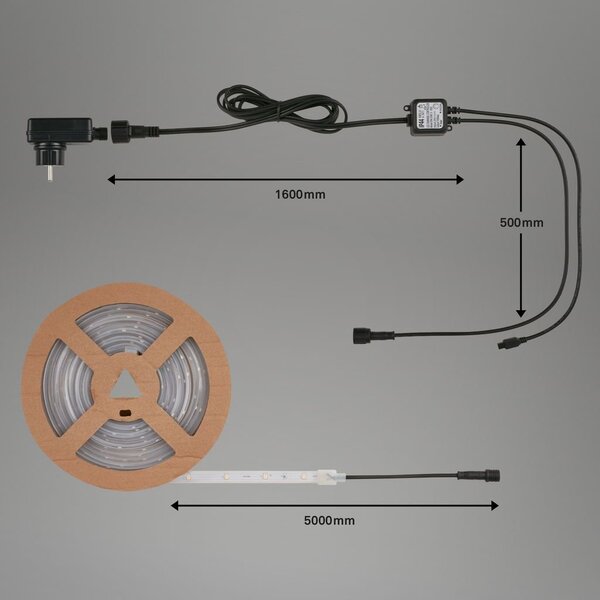 BRILO 2317150 LED pásek, 500 cm, dálkový ovladač, 15W, 240lm - BRILO