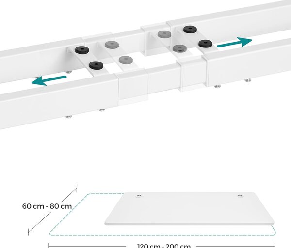 SONGMICS Elektrický nastavitelný rám stolu Protective bílý