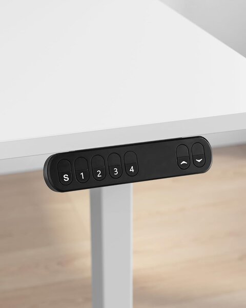 SONGMICS Elektrický nastavitelný rám stolu Protective bílý