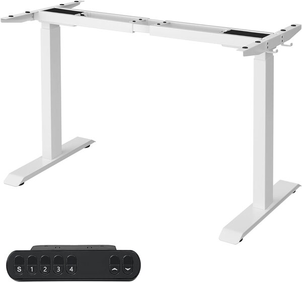 SONGMICS Elektrický nastavitelný rám stolu Protective bílý