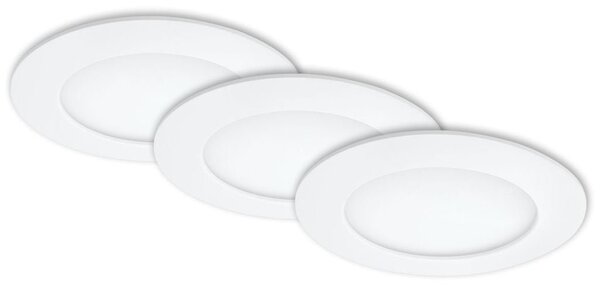 BRI 7284036 3ks sada LED vestavné svítidlo, pr. 12 cm, 6,4 W, bílé (starý kód: BRI 7284-036) - BRILONER