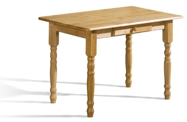 Dřevěný stůl z masivu olše 7 se zásuvkou