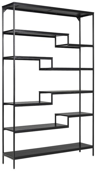 REGÁL, černá, železo, 120/190/30 cm Ambia Home - Knihovny