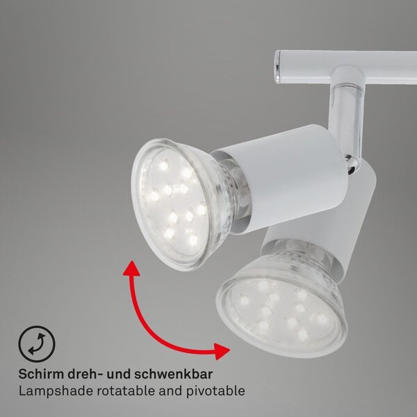 BRI 2767036 Bodové svítidlo 38,5 cm 3xGU10 9W 750lm bílé (starý kód: BRI 2767-036) - BRILONER