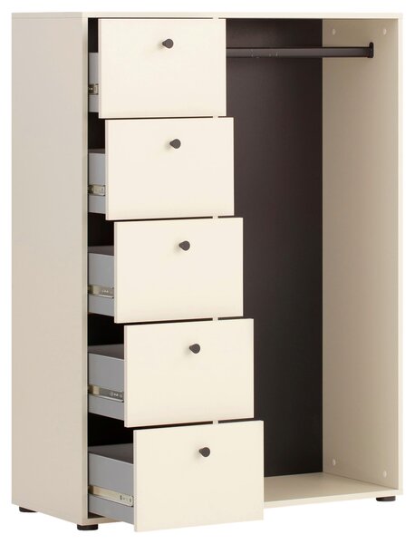 SKŘÍŇ NA ODĚV, béžová, 98/132/40 cm MID.YOU - Skříně na oblečení, Online Only