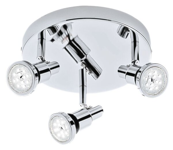 BRI 2992038R LED bodové svítidlo pr. 21 cm 3xGU10 4,8W 400lm chrom (starý kód: BRI 2992-038R) - BRILONER