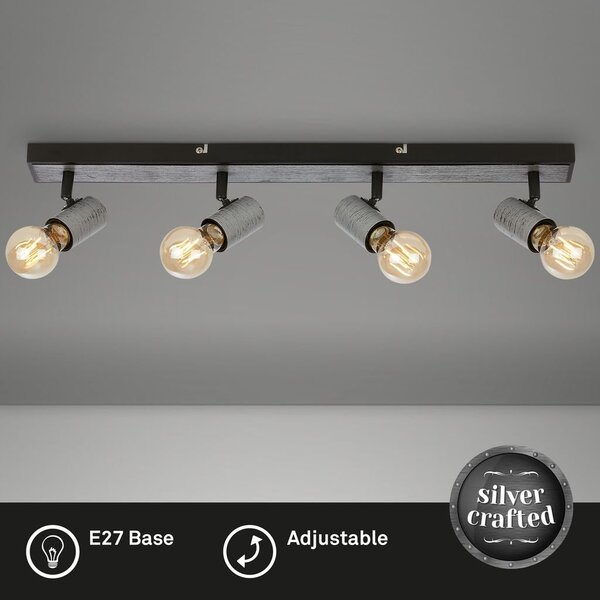 BRI 2222044 Bodové svítidlo 63 cm 4x E27 max. 60W antická stříbrná (starý kód: BRI 2222-044) - BRILONER