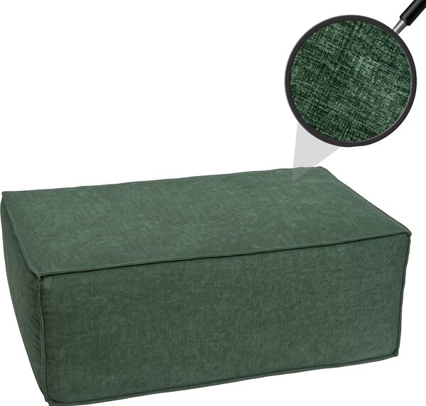 Otoman/písluenství k pohovce HWC-O54, podnoka podnoka chaise longue, látka/textil 300g/m² 38x97x70cm zelená