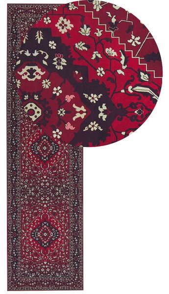 Koberec VADKADAM Tmavě červená 80 x 300 cm
