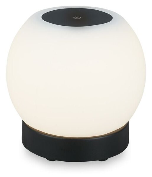 BRILO 7439015 LED bateriové stolní svítidlo, pr.16 cm, LED modul, 3W, 350 lm, černá (starý kód: BRILO 7439-015) - BRILO