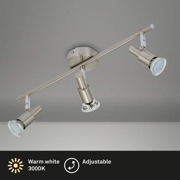 BRI 2907032 Bodové svítidlo 47,5 cm 3xGU10 9W 840lm matný nikl (starý kód: BRI 2907-032) - BRILONER