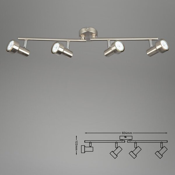 BRI 2843042 Bodové svítidlo 60,4 cm 4xGU10 12W 1000lm matný nikl (starý kód: BRI 2843-042) - BRILONER