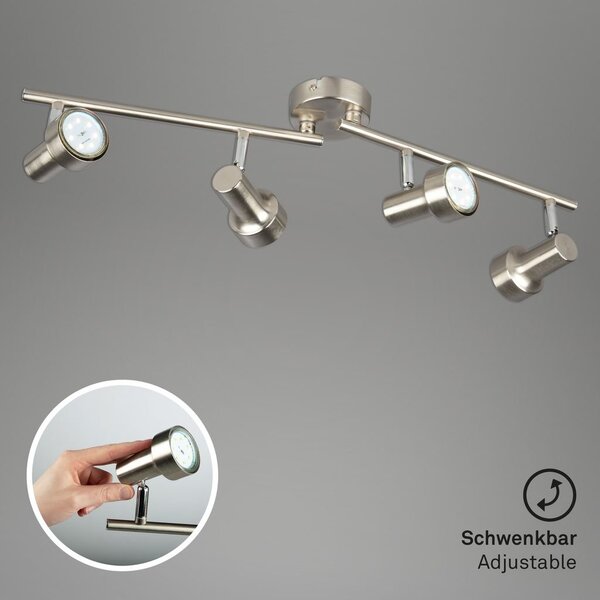BRI 2843042 Bodové svítidlo 60,4 cm 4xGU10 12W 1000lm matný nikl (starý kód: BRI 2843-042) - BRILONER