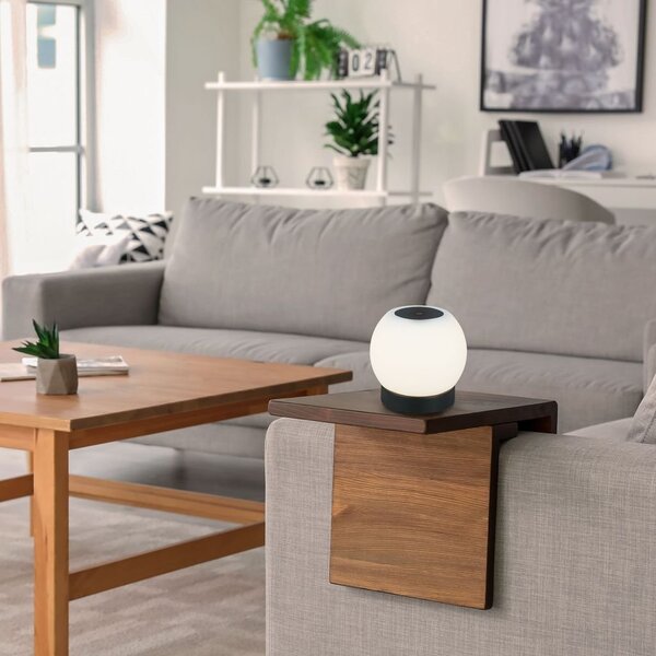 BRILO 7439015 LED bateriové stolní svítidlo, pr.16 cm, LED modul, 3W, 350 lm, černá (starý kód: BRILO 7439-015) - BRILO