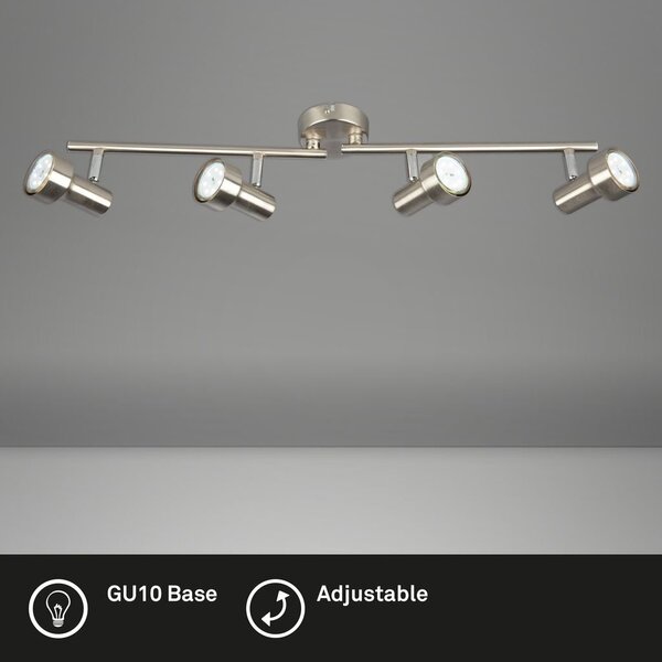 BRI 2843042 Bodové svítidlo 60,4 cm 4xGU10 12W 1000lm matný nikl (starý kód: BRI 2843-042) - BRILONER