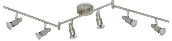 BRI 2907062 Bodové svítidlo 120 cm 6xGU10 18W 1680lm matný nikl (starý kód: BRI 2907-062) - BRILONER