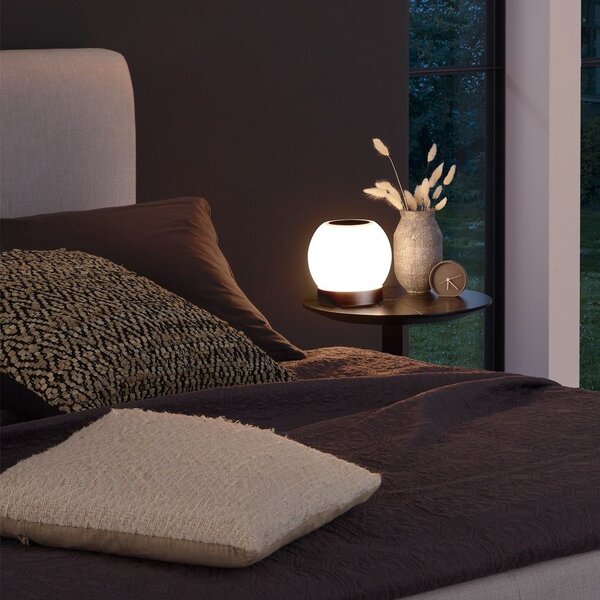 BRILO 7439015 LED bateriové stolní svítidlo, pr.16 cm, LED modul, 3W, 350 lm, černá (starý kód: BRILO 7439-015) - BRILO