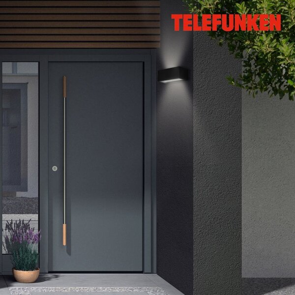 TF 314405TF TELEFUNKEN LED venkovní svítidlo 18,5 cm 6W 600lm černá - BRILONER