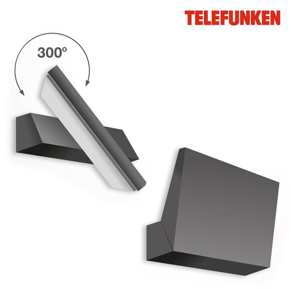 TF 312605TF TELEFUNKEN LED venkovní svítidlo 17,2 cm 10W 1200lm černá - BRILONER