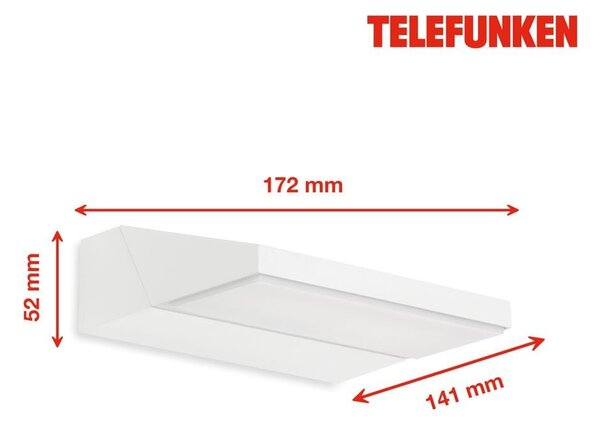 TF 312606TF TELEFUNKEN LED venkovní svítidlo 17,2 cm 10W 1200lm bílé - BRILONER