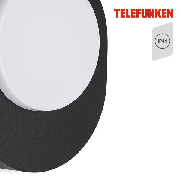 TF 312005TF TELEFUNKEN LED venkovní svítidlo 24,4 cm 8W 800lm černá - BRILONER
