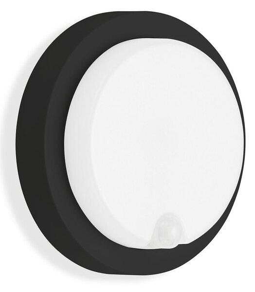 TF 315305TF TELEFUNKEN LED venkovní nástěnné svítidlo s čidlem, pr. 17 cm, 12 W, černá - BRILONER