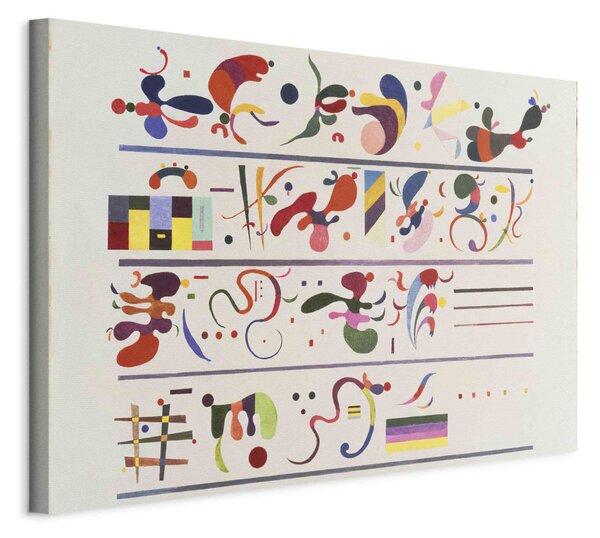 Obraz XXL Kandinského posloupnost - barevné znaky a symboly na bílém pozadí