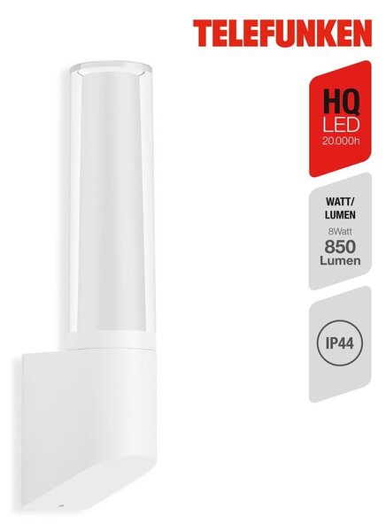 TF 311306TF TELEFUNKEN LED venkovní svítidlo 33,2 cm 8W 850lm bílé - BRILONER