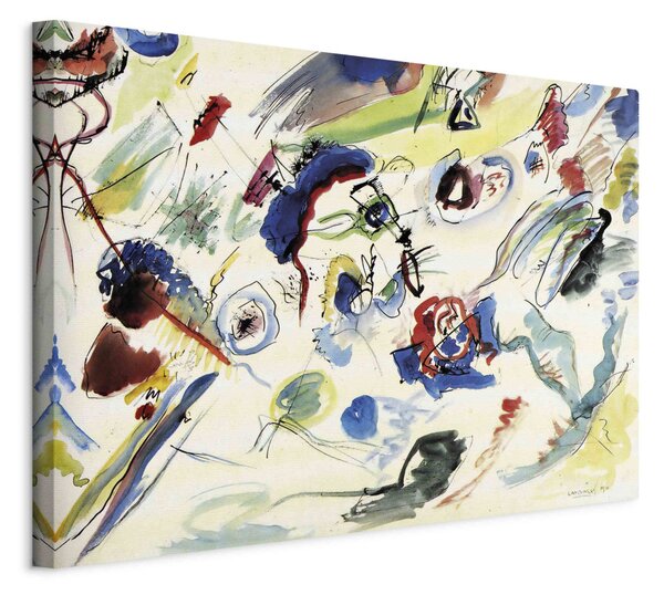 Obraz XXL Akvarelové kresby - jemné skvrny na bílém pozadí od Kandinského